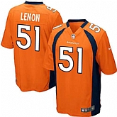 Nike Men & Women & Youth Broncos #51 Lenon Orange Team Color Game Jersey,baseball caps,new era cap wholesale,wholesale hats